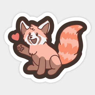 Red Panda Loves You Sticker